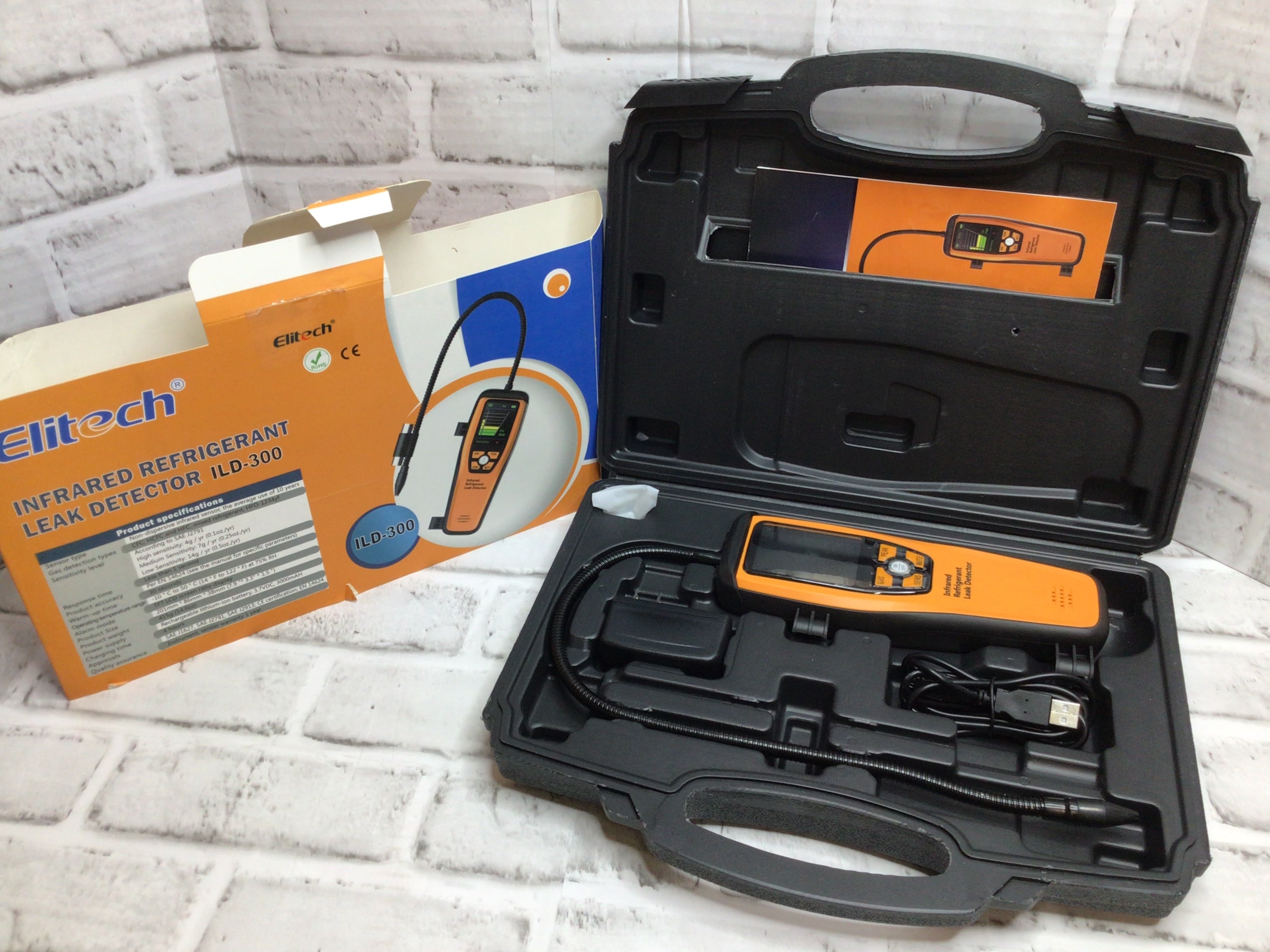 Elitech ILD-300 Advanced Refrigerant Leak Detector Freon Gas Detector W/Case (8080360014062)